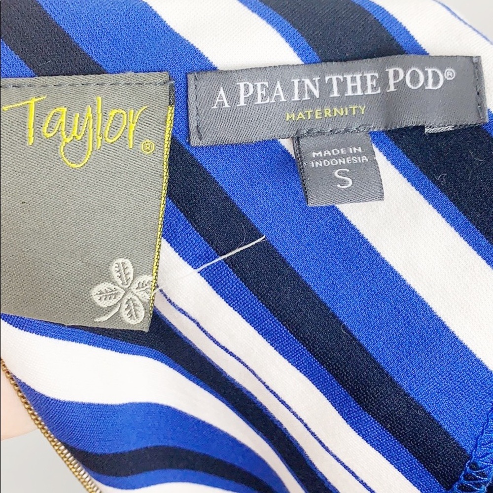 A Pea in the Pod Taylor Black & Blue Shift Dress - Picture 7 of 7